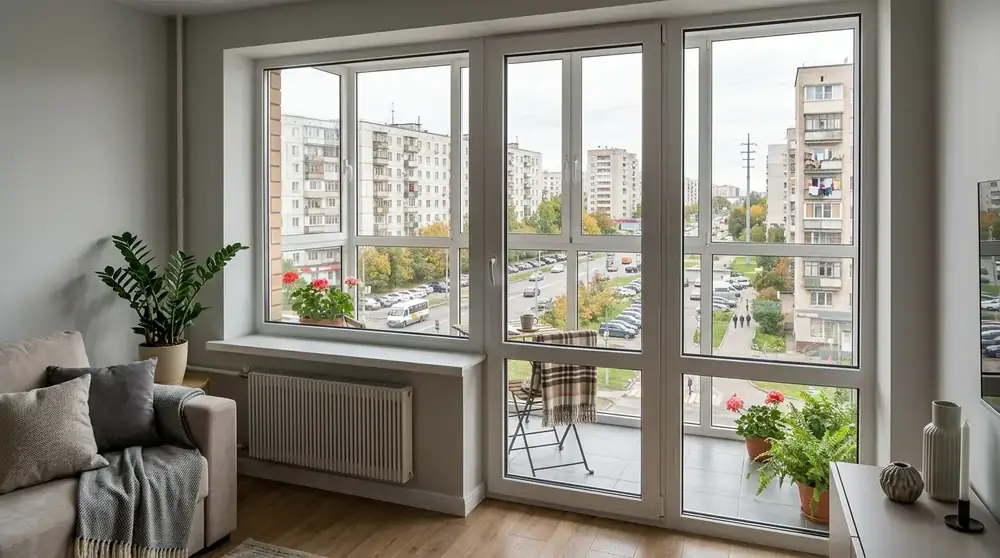 Перегородки для зонирования пространства внутри балкона — фото 3