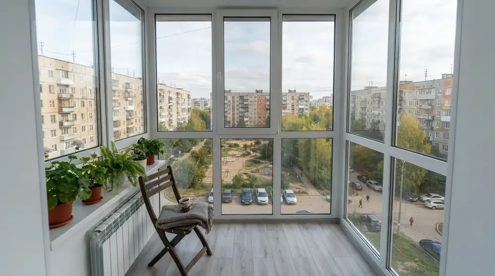 Раздвижное остекление балкона: механизм и удобство — фото 9